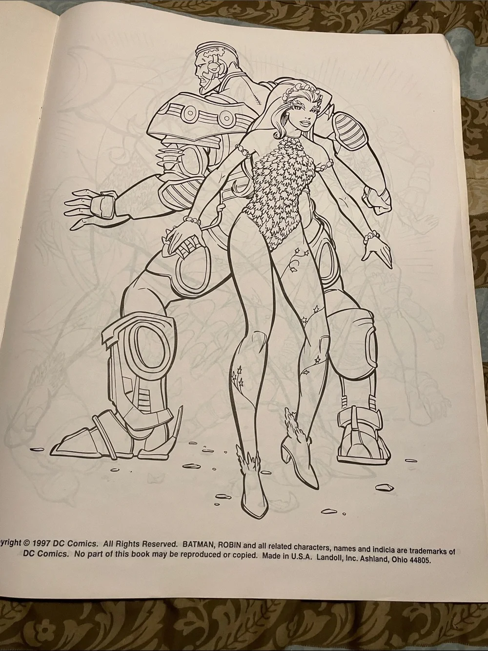 Vintage Batman & Robin posters to color book dc comics George Clooney dc comics